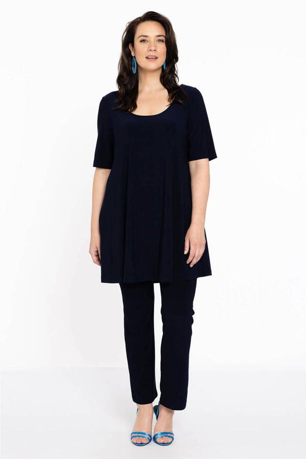 YOEK tuniek DOLCE van travelstof donkerblauw - Foto 2