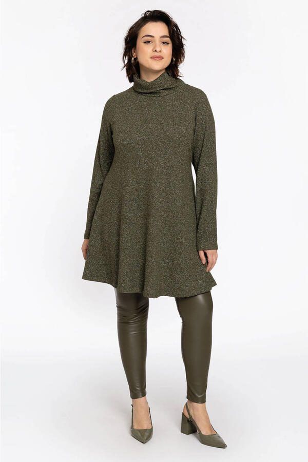 YOEK tuniek donkergroen met lurex - Foto 2