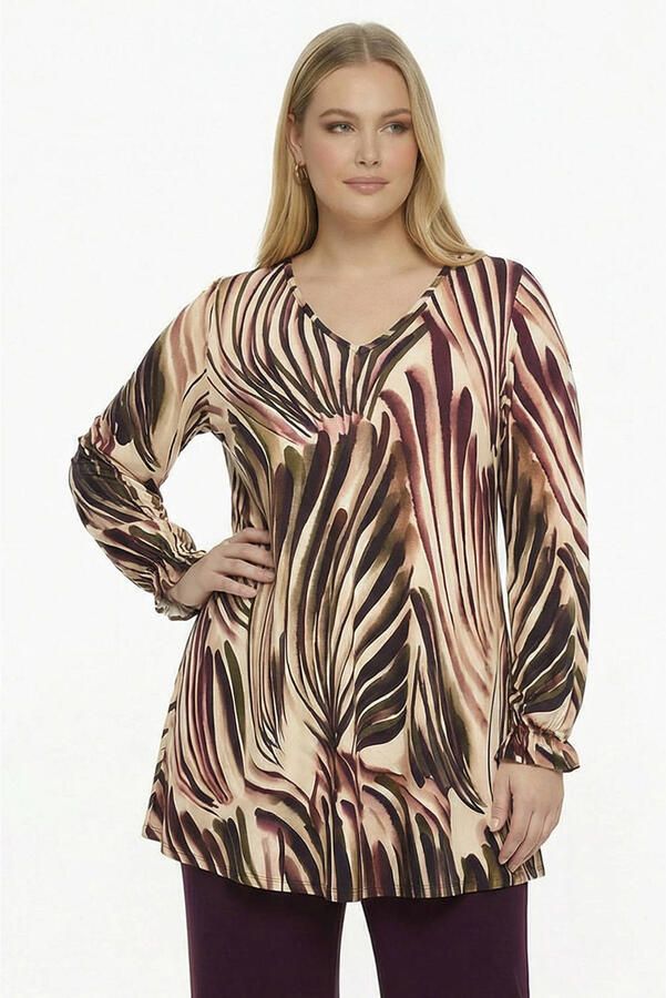 YOEK tuniek met print Plus Size meerkleurig