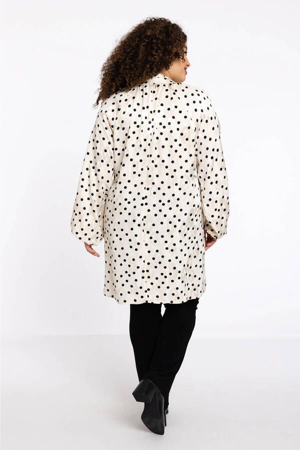 YOEK tuniek met stippen beige - Foto 2