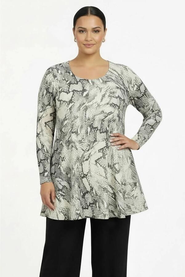 YOEK tuniek Plus Size beige