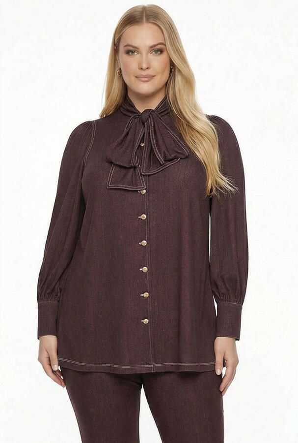 YOEK tuniek Plus Size bruin