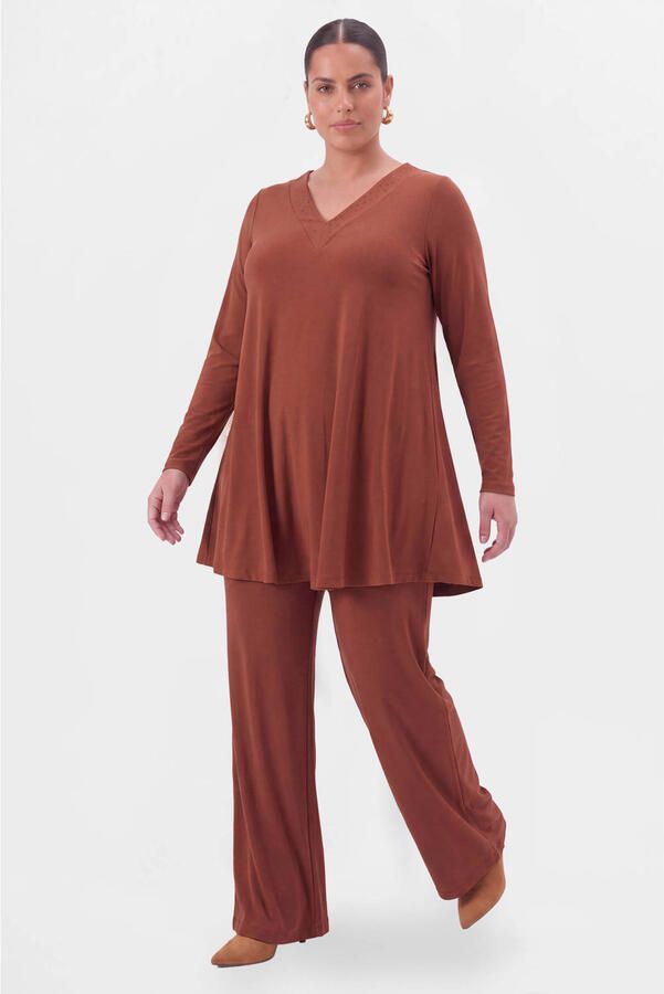 YOEK tuniek Plus Size donkerbruin - Foto 2