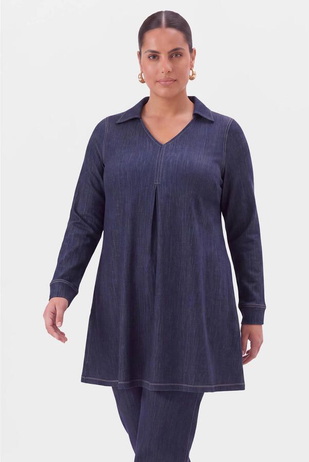YOEK tuniek Plus Size lichtblauw