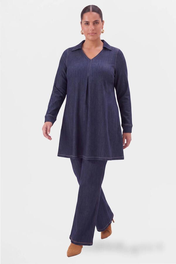YOEK tuniek Plus Size lichtblauw - Foto 2