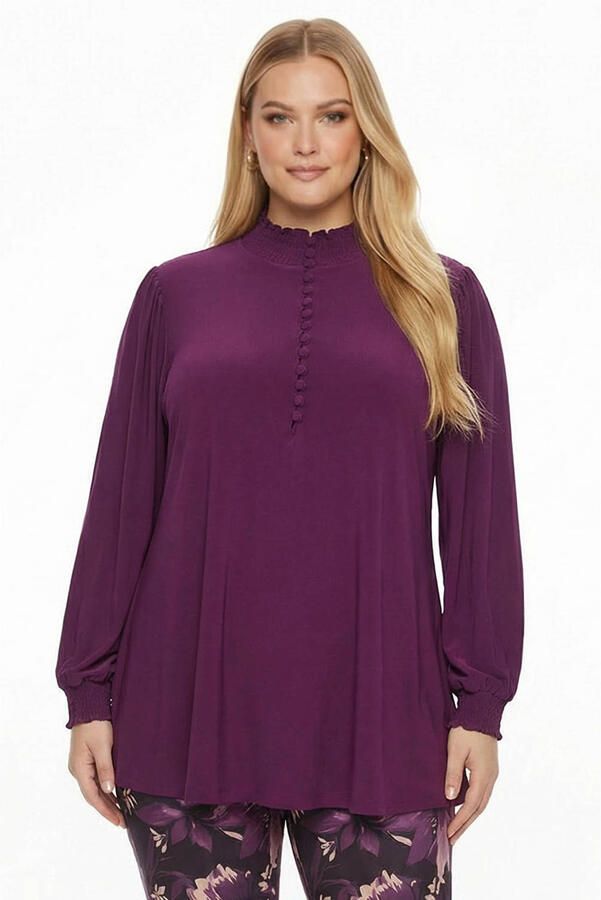 YOEK tuniek Plus Size paars