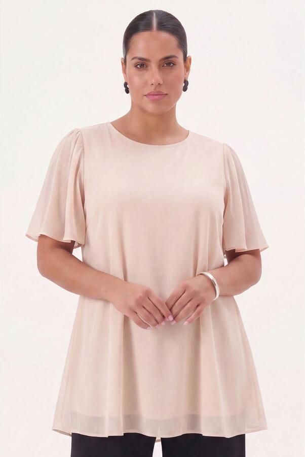 YOEK tuniek Plus Size roze