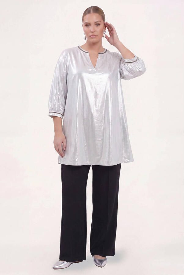 YOEK tuniek Plus Size zilver - Foto 2