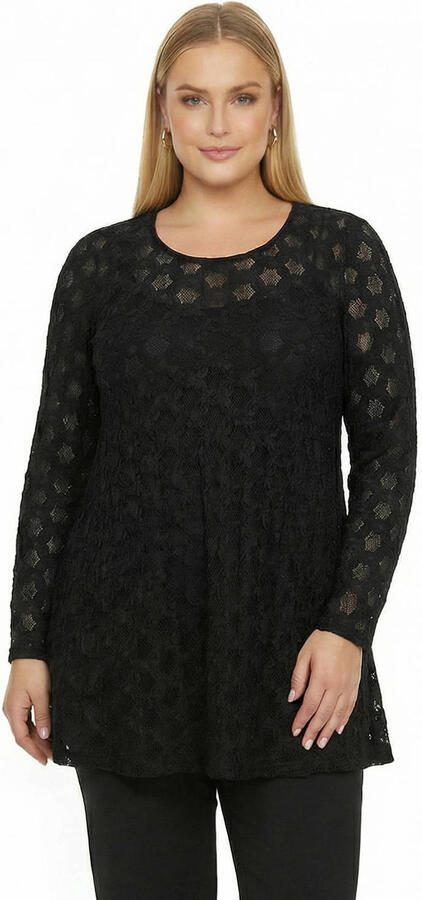 YOEK tuniek Plus Size zwart