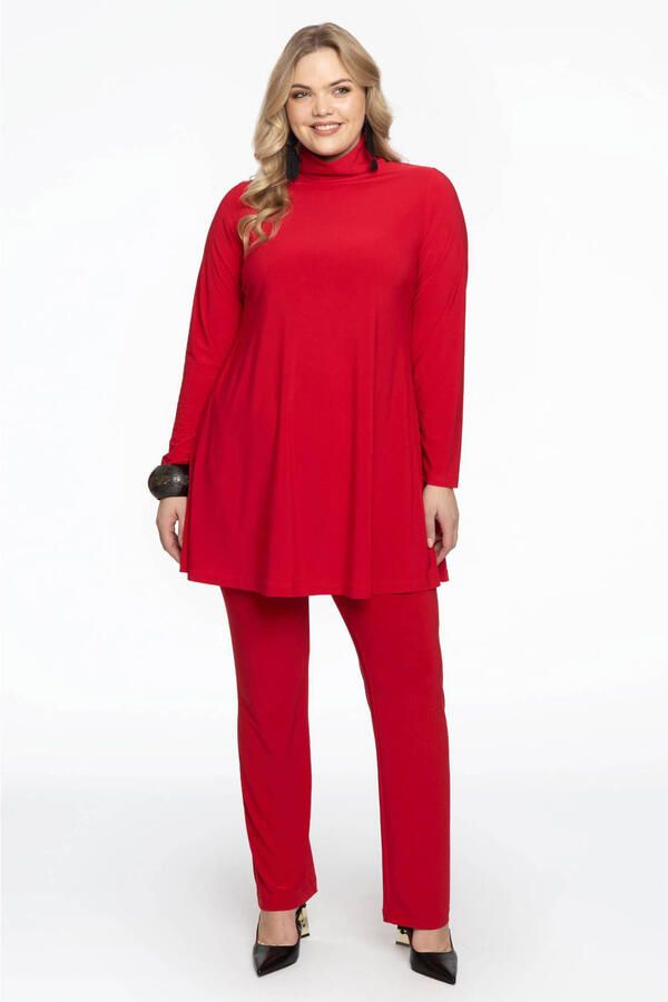YOEK tuniek van travelstof DOLCE rood - Foto 2