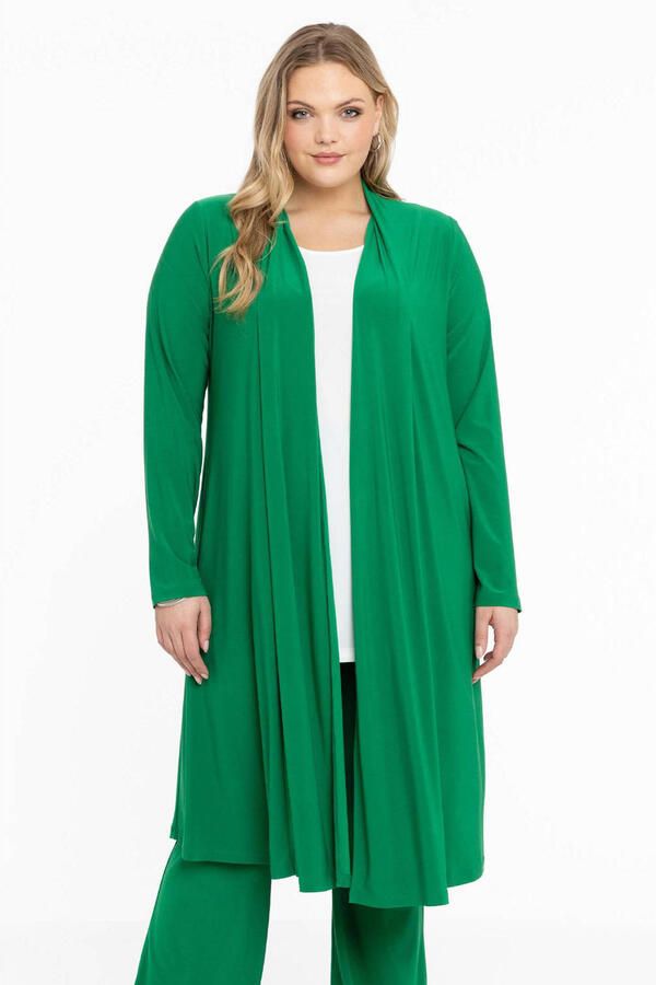 YOEK vest DOLCE van travelstof groen - Foto 3