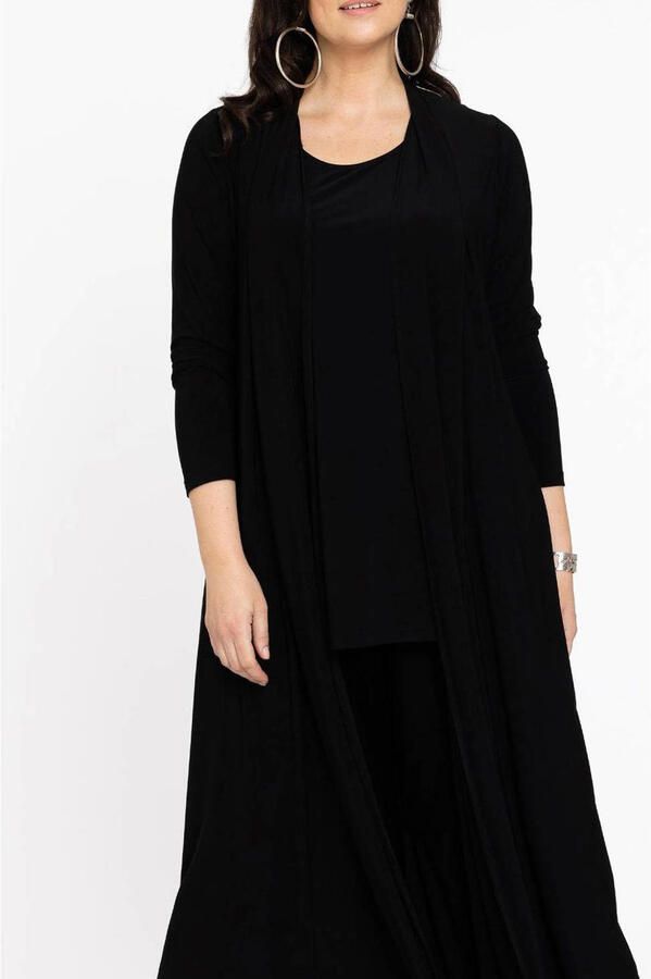 YOEK vest DOLCE van travelstof zwart - Foto 2
