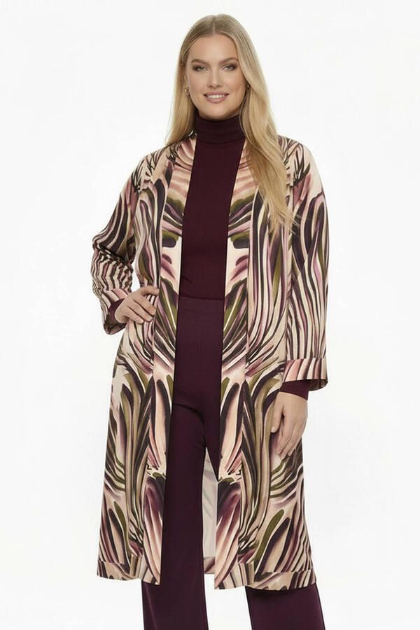 YOEK vest Plus Size met print meerkleurig