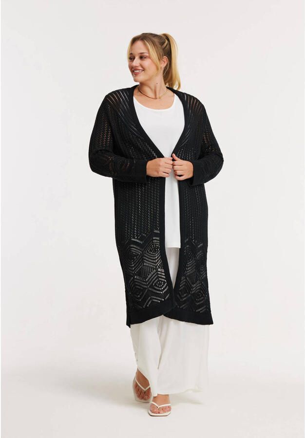 YOEK vest Plus Size zwart