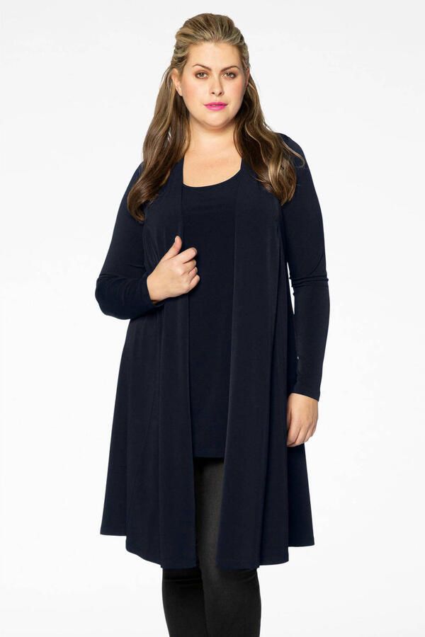 YOEK vest van travelstof DOLCE donkerblauw - Foto 2