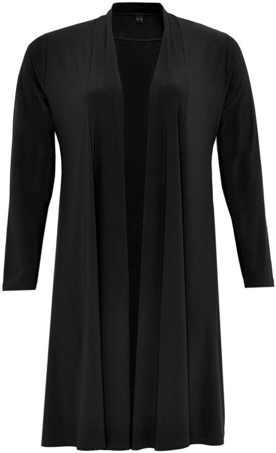 YOEK vest van travelstof DOLCE zwart