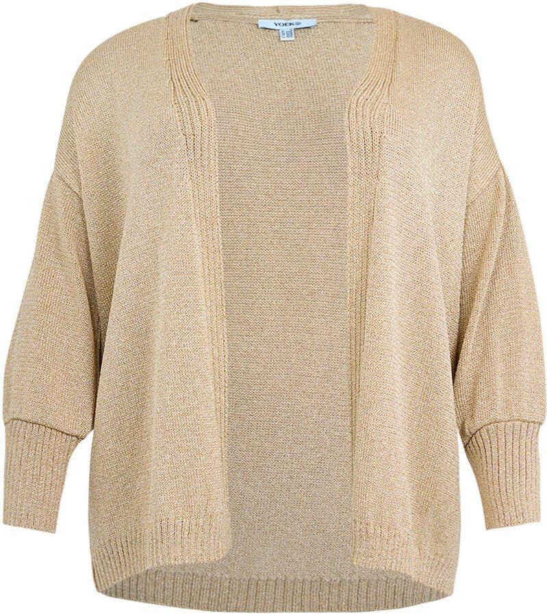 YOEK viscose trui Plus Size goud - Foto 2