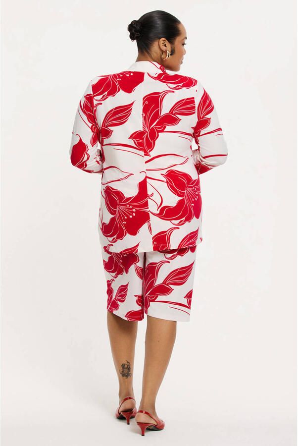YOEK wide leg high waist bermuda short rood - Foto 2