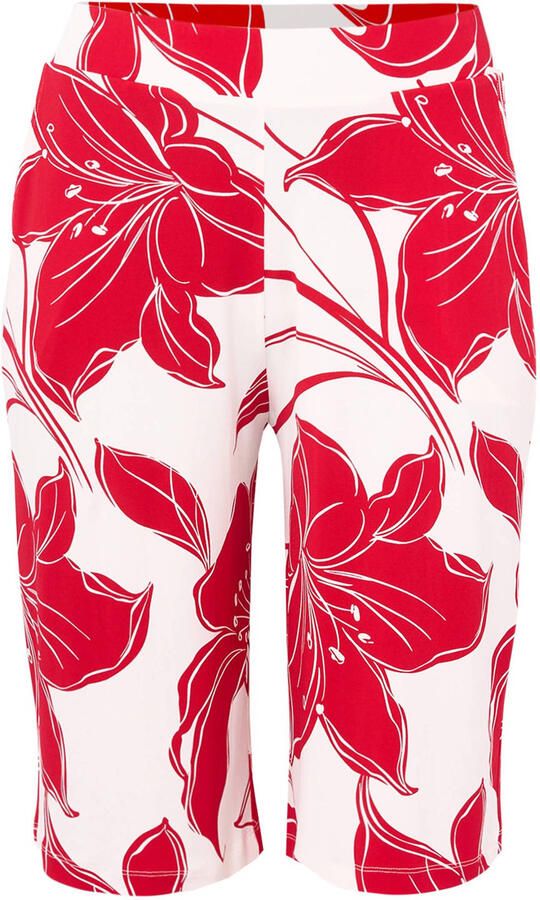 YOEK wide leg high waist bermuda short rood - Foto 3