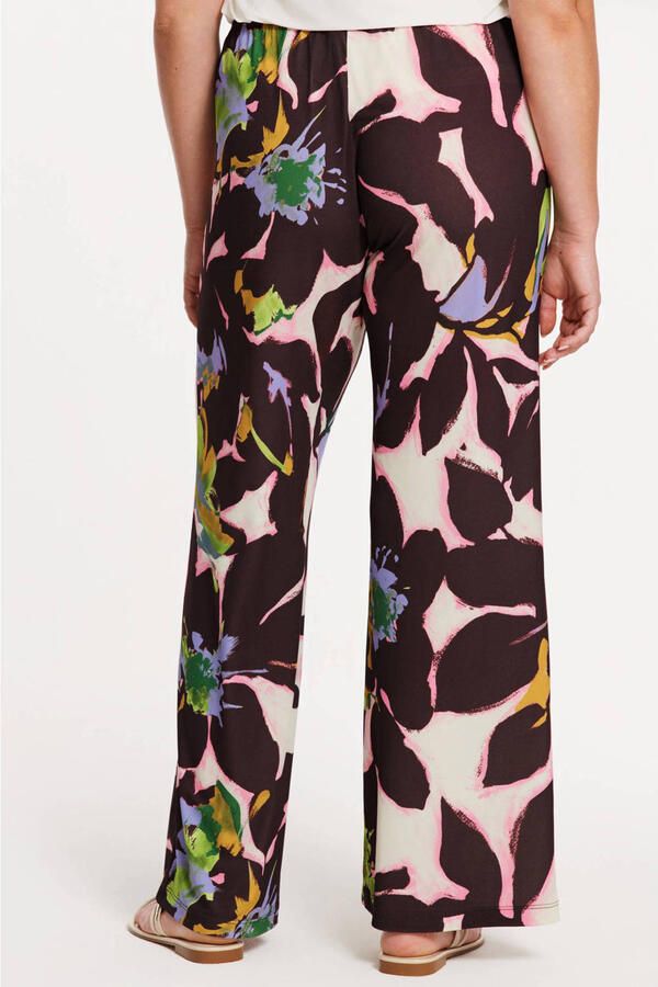 YOEK wide leg high waist broek donkerrood - Foto 2