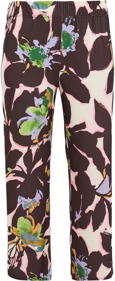 YOEK wide leg high waist broek donkerrood - Foto 3