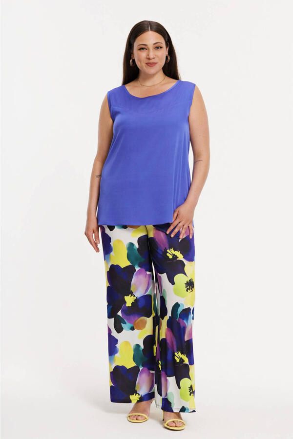 YOEK wide leg high waist broek multi