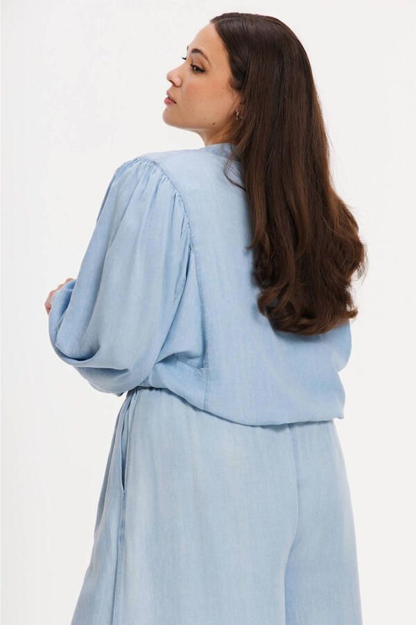 YOEK wide leg regular waist broek light blue denim - Foto 2