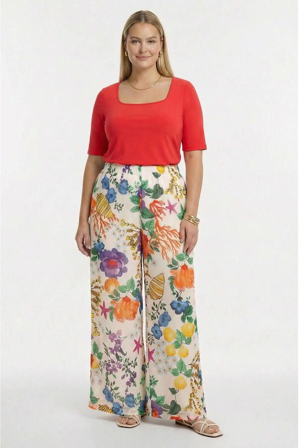 YOEK wide leg regular waist broek multi - Foto 2