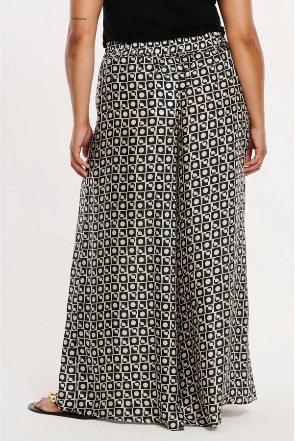 YOEK wide leg regular waist broek zwart - Foto 2