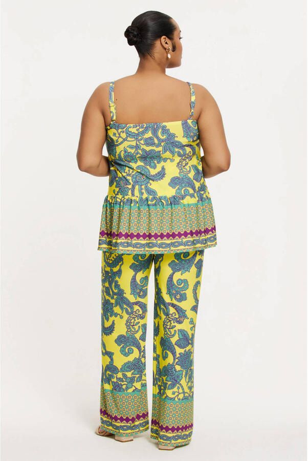 YOEK wide leg regular waist casual broek multi - Foto 2