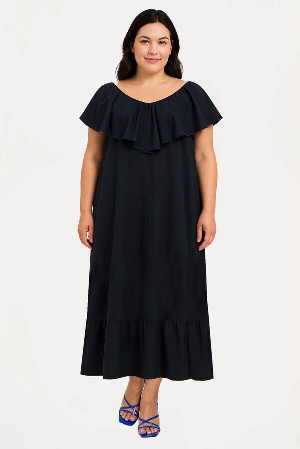 YOEK zomerjurk donkerblauw
