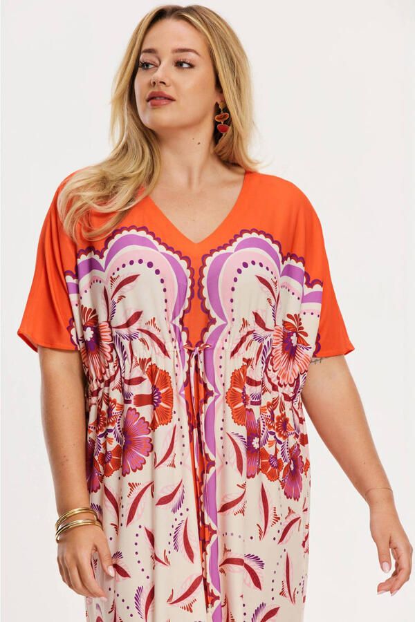 YOEK zomerjurk met all over print multicolor