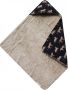 Your Wishes baby badcape teddy Wild Cheetah 75x75 cm zwart beige Handdoek badcape - Thumbnail 1