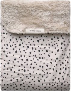 Your Wishes baby teddy ledikantdeken Cheetah 100x140 cm beige zwart