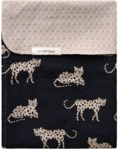 Your Wishes baby ledikantdeken Wild Cheetah 100x140 cm zwart beige