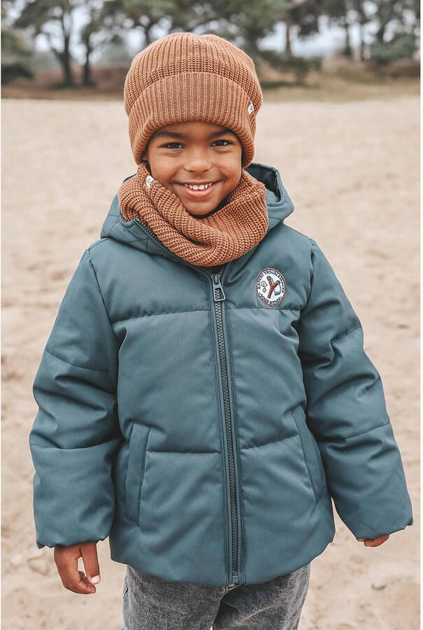 YOUR WISHES Jongens Jassen Solid Puffer Coat Donkergroen - Foto 4