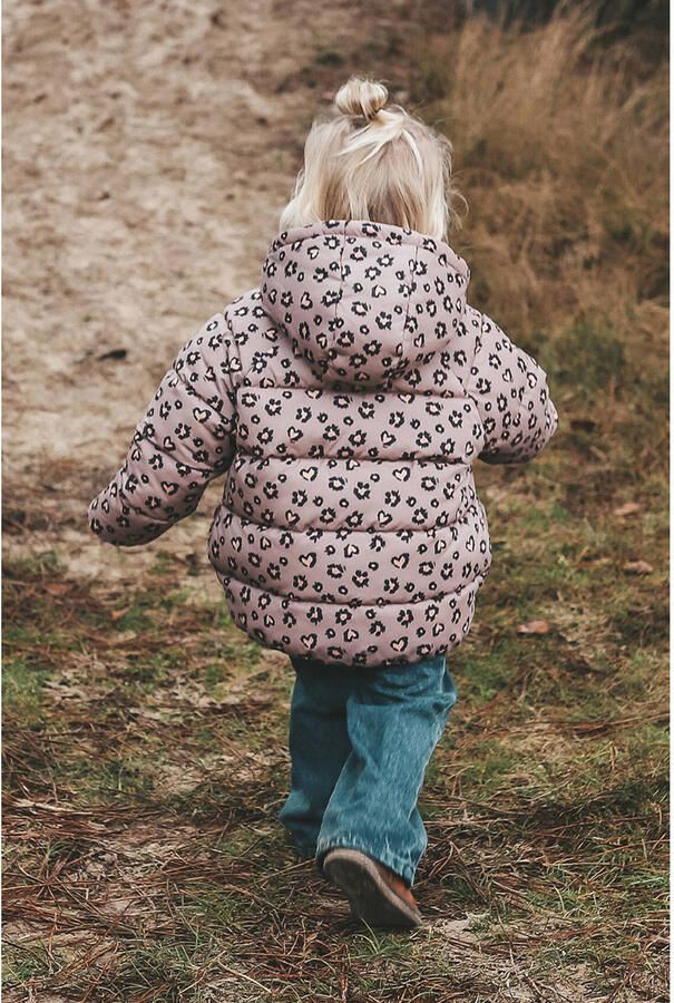 YOUR WISHES Meisjes Jassen Sweet Leopard Puffer Coat Bruin - Foto 5