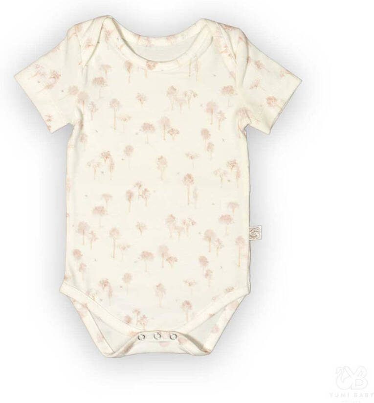 Yumi Baby romper Forest Ecru Katoen Ronde hals All over print 50