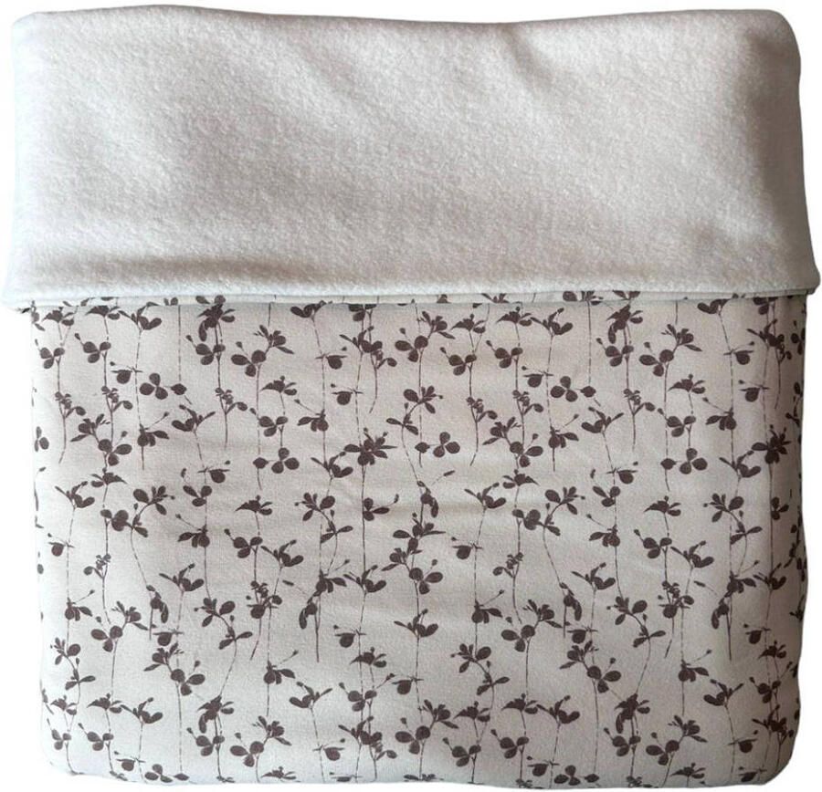 Yumi Baby ledikantdekens Brown Leafs Babydeken Ecru All over print - Foto 1
