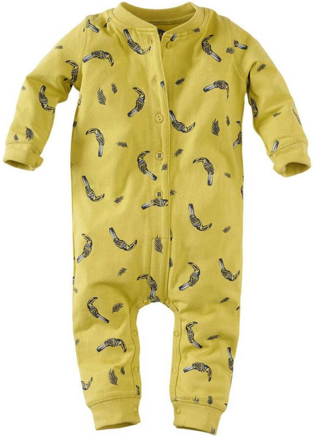 Z8 newborn baby boxpak Earvin met all over print geel