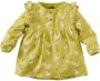 Z8 newborn baby jurk Kella met dierenprint en ruches geel - Thumbnail 2