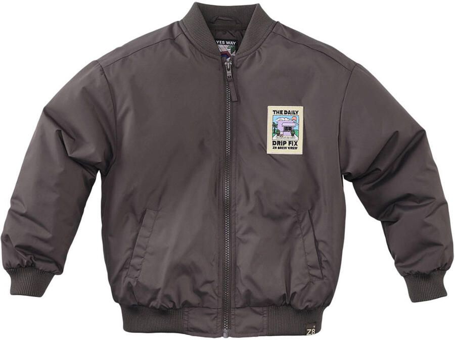 Z8 kids bomberjack Samba met backprint donkerbruin - Foto 3