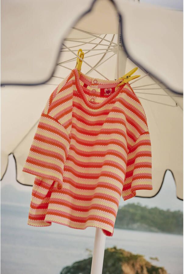 Z8 kids cropped shirt Gaia oranje lichtgeel koraal - Foto 5