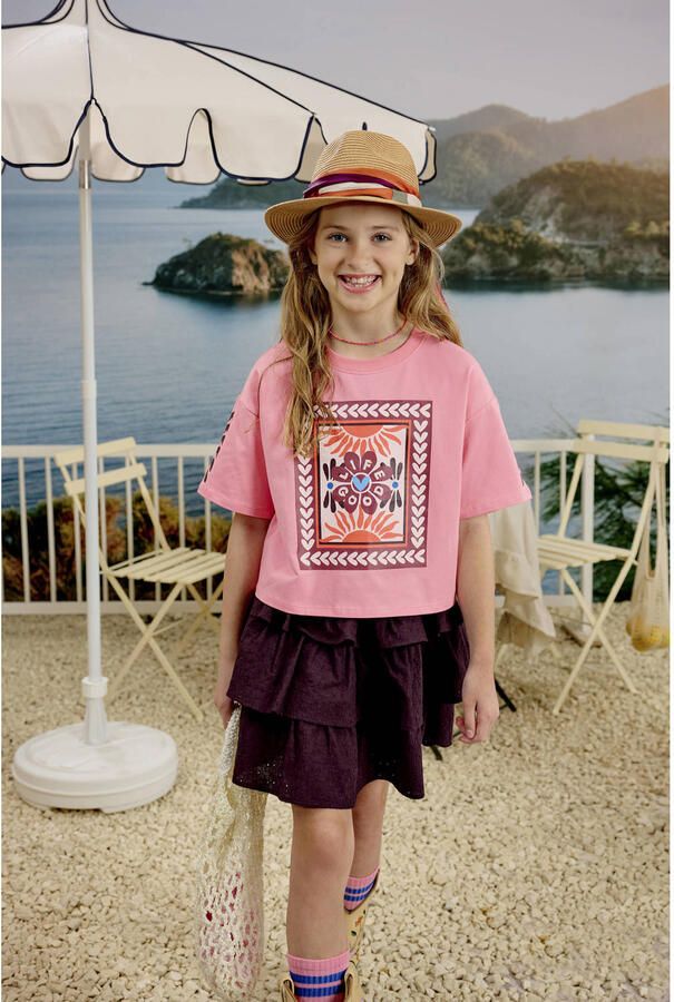 Z8 kids cropped T-shirt Anissa lichtroze - Foto 4