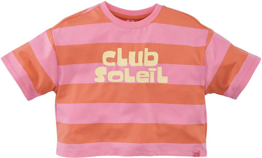 Z8 kids cropped T-shirt Elien oranje lichtroze lichtgeel - Foto 3