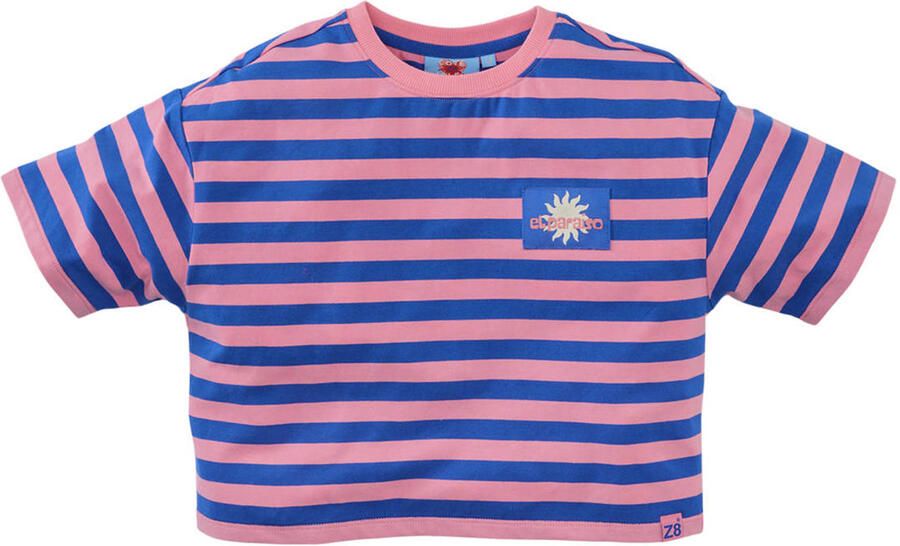 Z8 kids cropped T-shirt Marijn lichtroze blauw - Foto 3
