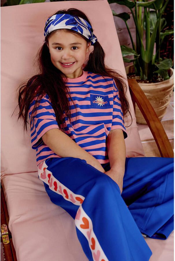 Z8 kids cropped T-shirt Marijn lichtroze blauw - Foto 5