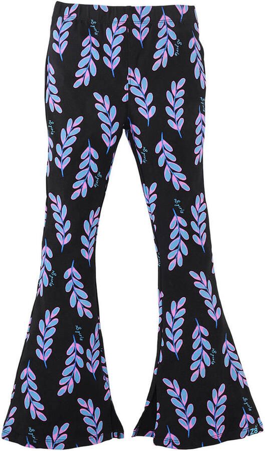 Z8 kids flared broek Marie donkerblauw lichtblauw roze
