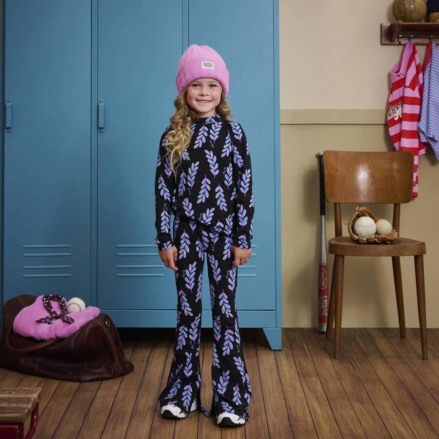 Z8 kids flared broek Marie donkerblauw lichtblauw roze - Foto 3
