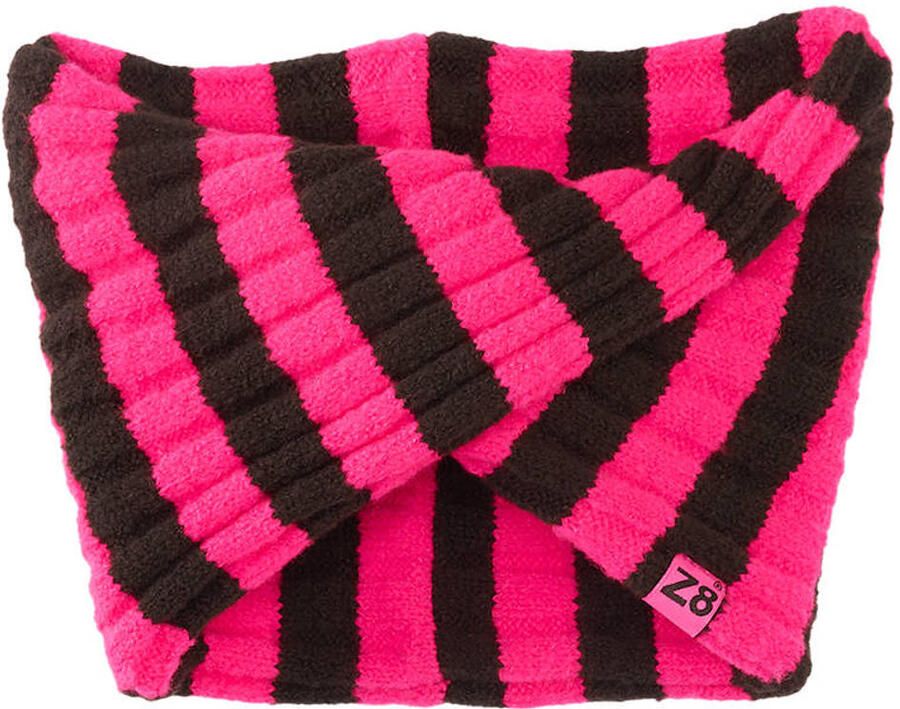 Z8 kids gebreide colsjaal Narin felroze bruin Meisjes Acryl Streep
